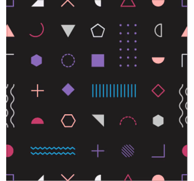 Tapete geometrische muster verspielte formen präsentation - TenStickers