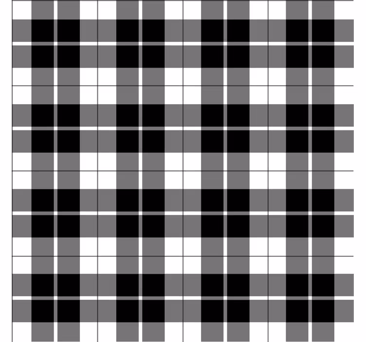 Tapete geometrische muster schwarz weiß karomuster - TenStickers