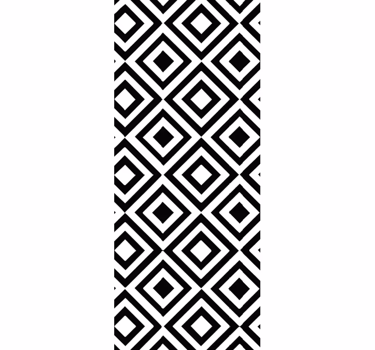 Tapete geometrische muster schwarz und weiß - TenStickers