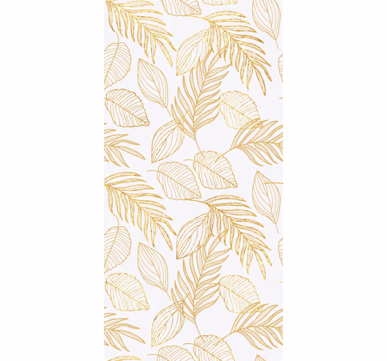 Tapete natur weiß mit goldenen blättern - TenStickers