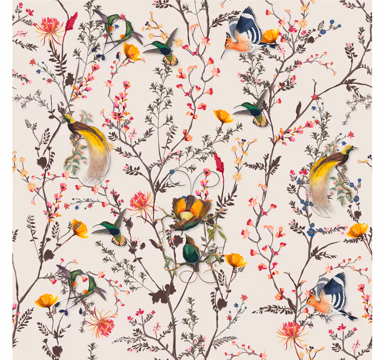 Tapete natur im naturalistischen blumendesign - TenStickers