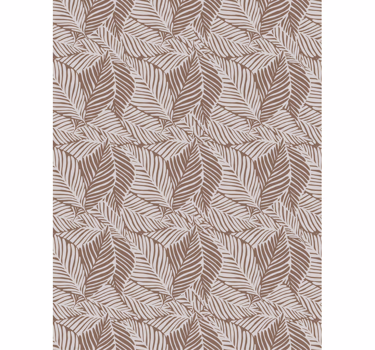 Tapete natur mit terracotta-blättern - TenStickers