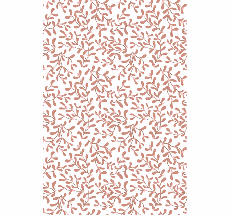 Tapete natur terracotta muster kleine blätter - TenStickers