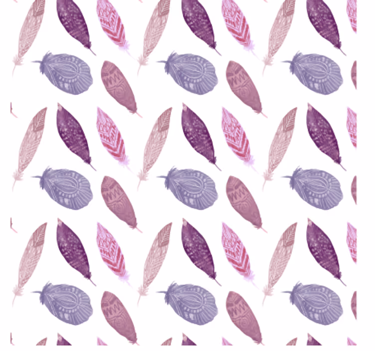 Tapete natur mit lebhaftem federdesign - TenStickers
