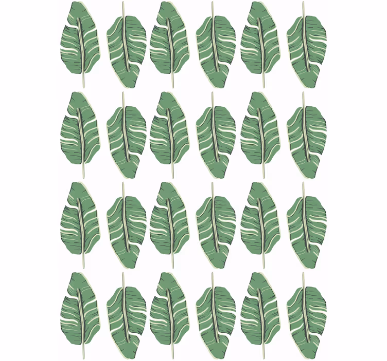 Tapete natur mit opulentem blattmotiv - TenStickers