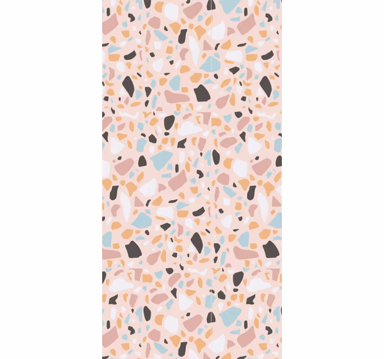 Tapete textur in pinkblauem aquarell-terrazzo - TenStickers