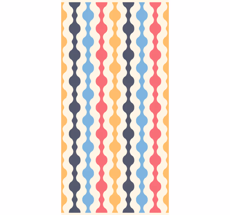 Retro tapete mit bunten retro-linien - TenStickers