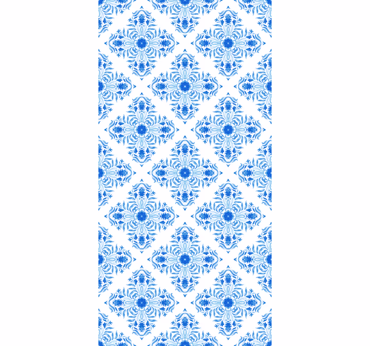 Fliesen tapete fontaine blauer fliesenlook - TenStickers