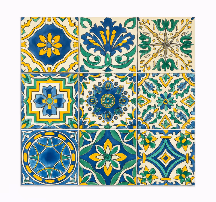 Fliesen tapete mediterrane fliesen - TenStickers