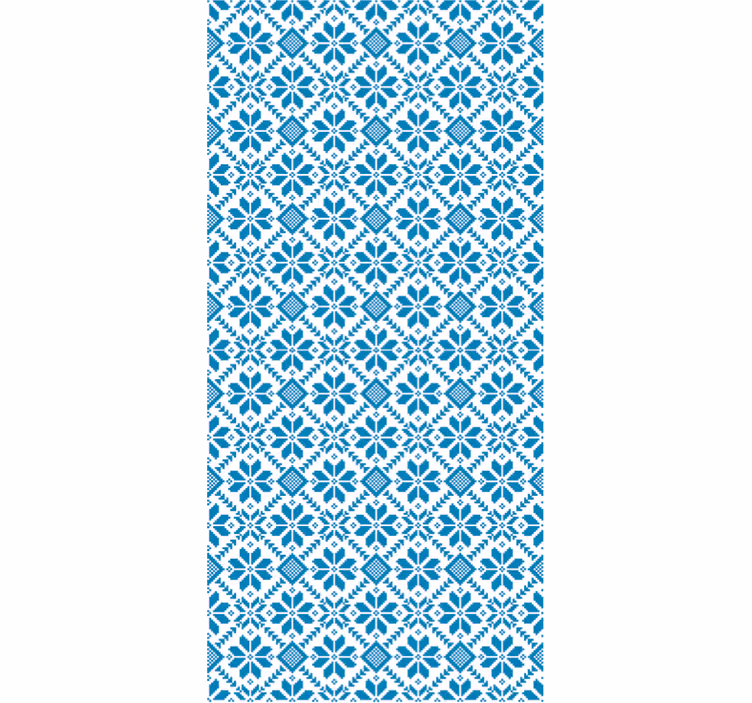 Fliesen tapete mit blauem fliesenmuster - TenStickers