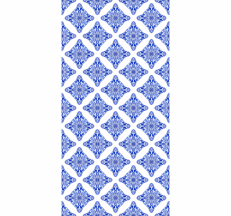 Fliesen tapete muster blau - TenStickers