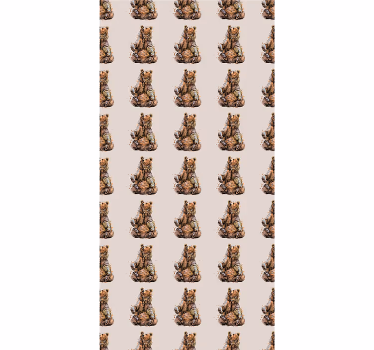 Tapete kinderzimmer brauner bär - TenStickers