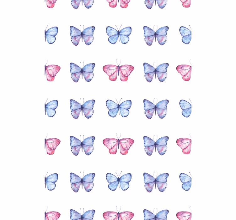 Tapete kinderzimmer in blau und rosa flügel - TenStickers
