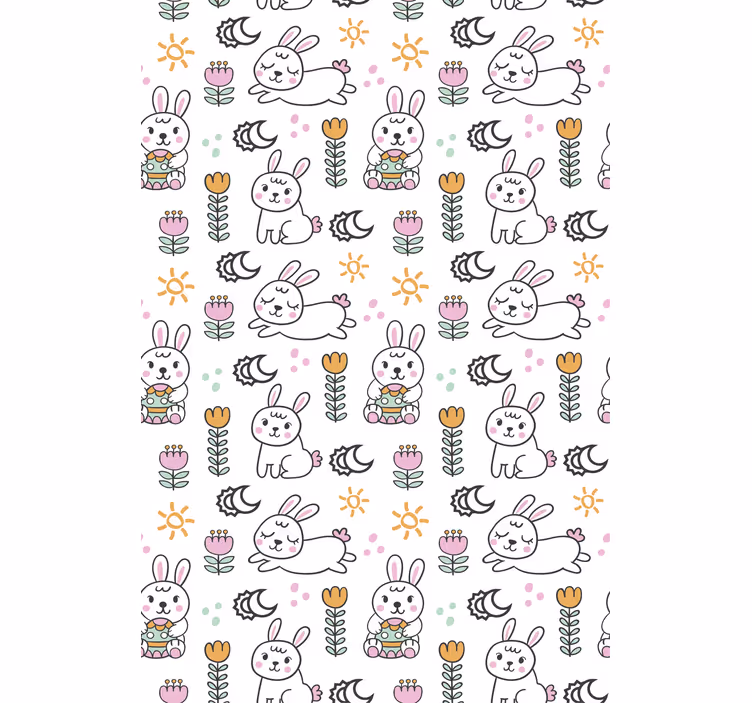 Tapete kinderzimmer mit motiv osterhase - TenStickers