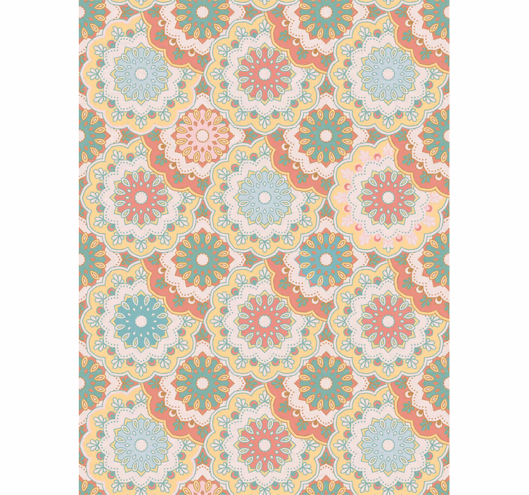 Tapete flur im stoffdesign "granny chic" - TenStickers
