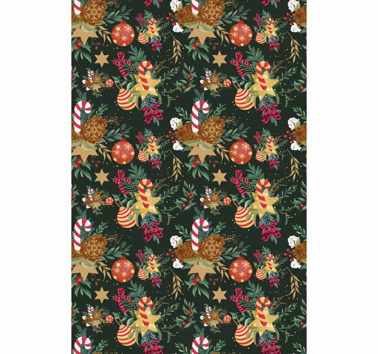 Tapete flur mit festlichen bonbonmotiven - TenStickers