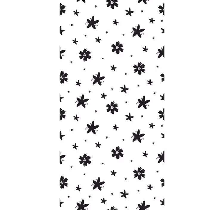 Tapete flur im schwarz-weiß-design - TenStickers