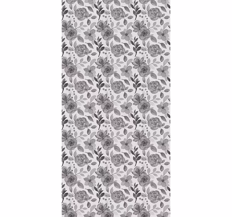 Tapete flur elegante graue blumenmuster - TenStickers