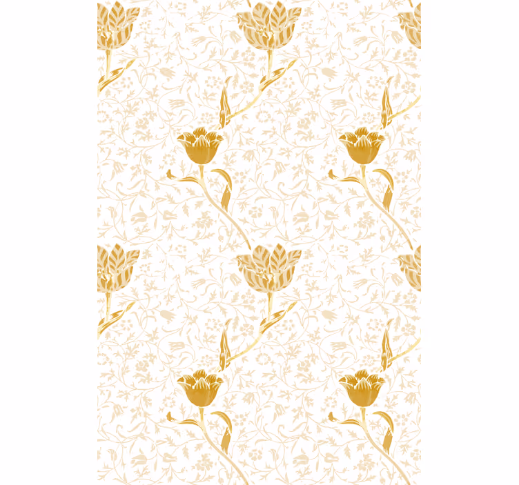 Tapete flur mit goldenem elegantem muster - TenStickers