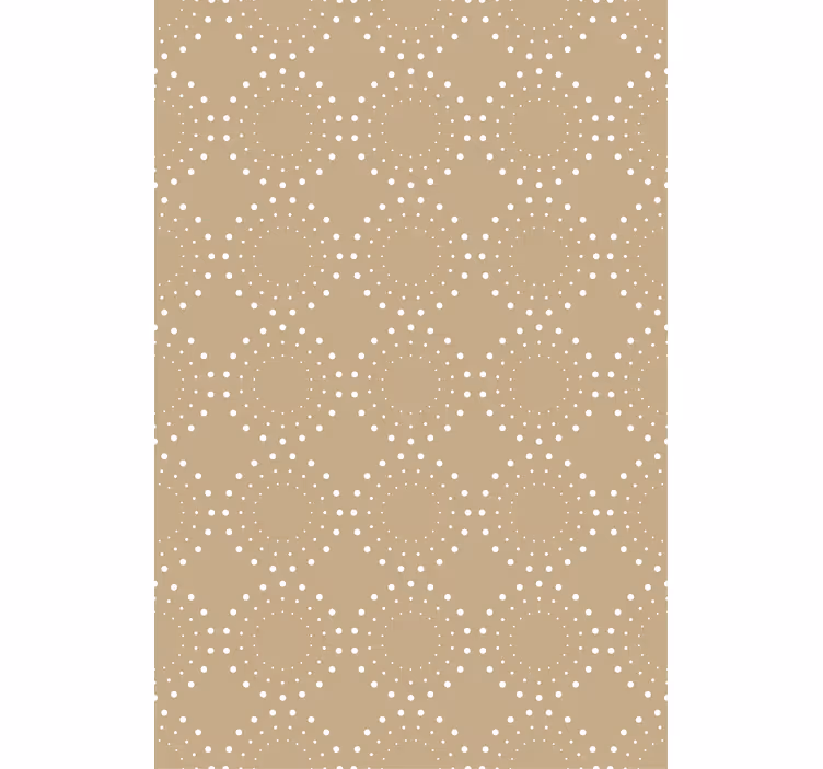 Tapete skandinavisch hellbeige mit weißen kreisen - TenStickers