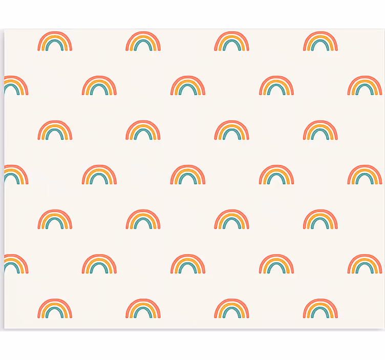 Tapete skandinavisch mit bunten regenbögen - TenStickers