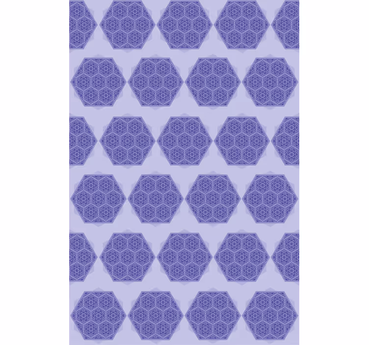 Muster tapete mit filigranen lila sechsecken - TenStickers