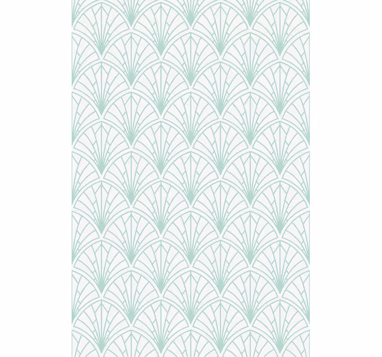 Muster tapete geometrisches grünes blätterdesign - TenStickers