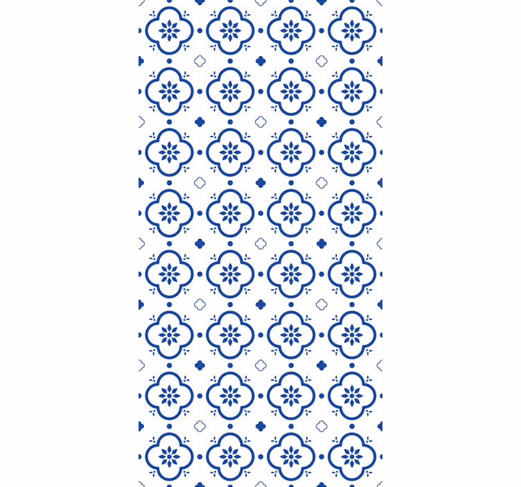 Tapete klassisch blaue fliesen - TenStickers