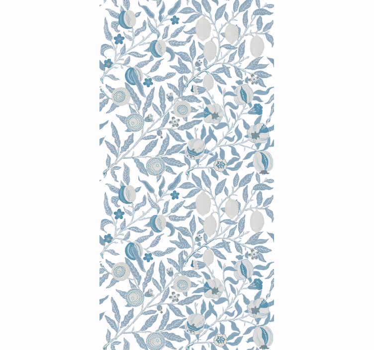 Tapete klassisch mit blauen blumen im viktorianischen stil - TenStickers