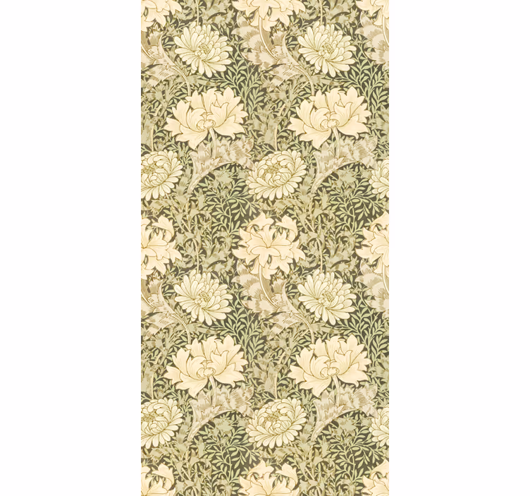 Tapete klassisch chrysanthemen im jugendstil - TenStickers