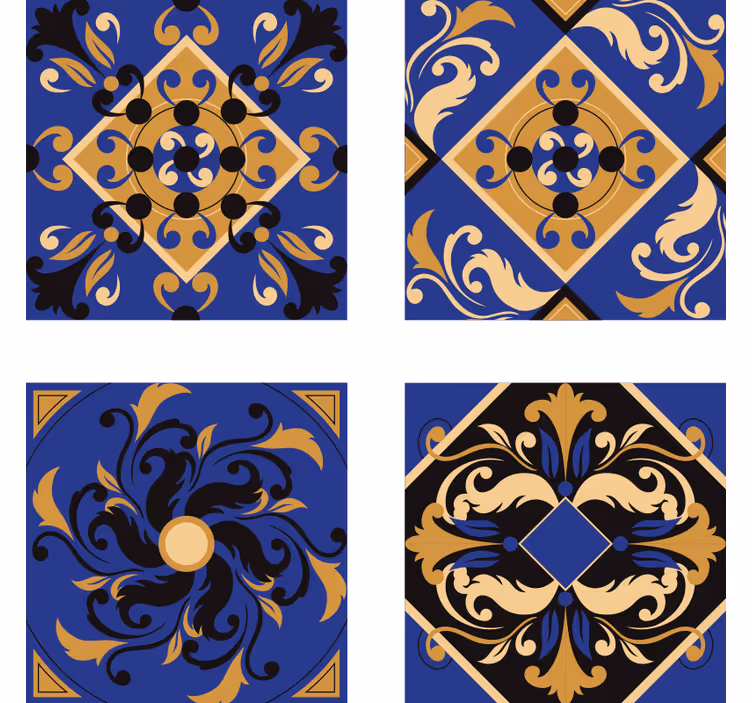 Fliesen tapete mit ornamentalen fliesen - TenStickers