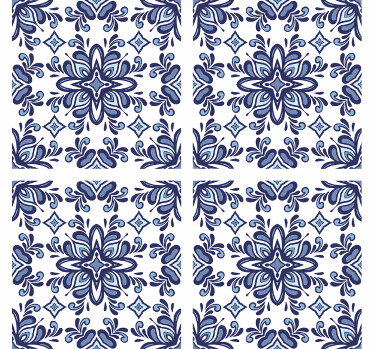 Fliesen tapete im blauen marokkanischen stil - TenStickers