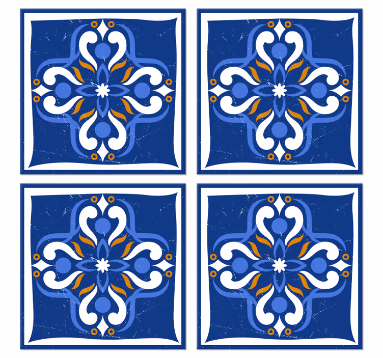Fliesen tapete klassische mediterrane fliesen - TenStickers