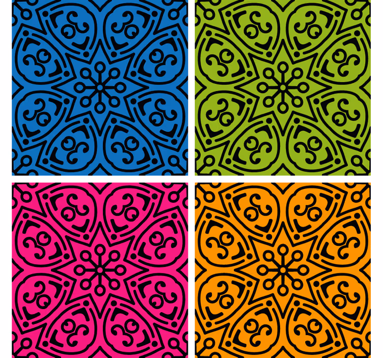 Fliesen tapete mit mandala mustern - TenStickers