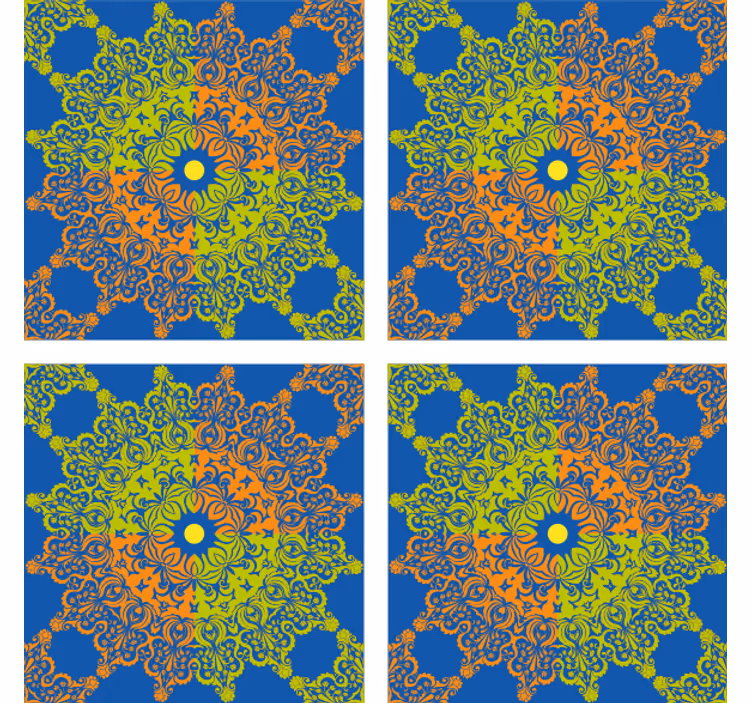 Fliesen tapete mit buntem mandala muster - TenStickers