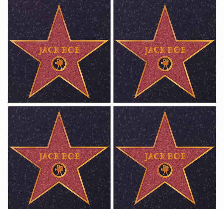Retro tapete mit hollywoodstar namen - TenStickers
