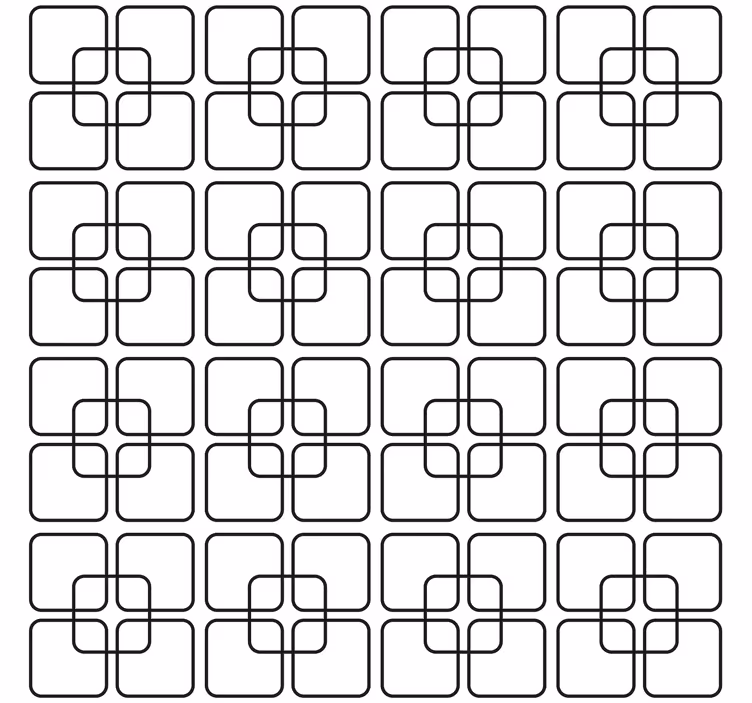 Tapete geometrische muster schwarze quadrate urban - TenStickers