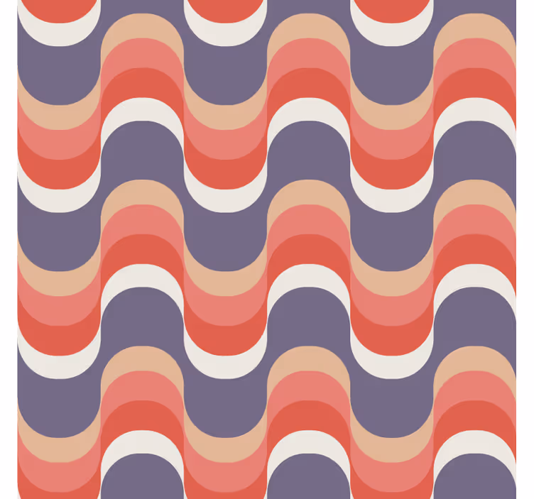 Tapete geometrische muster wellenmuster design - TenStickers