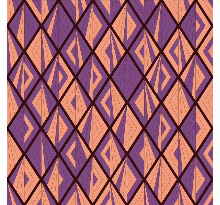 Tapete geometrische muster mit diamantförmigem motiv - TenStickers