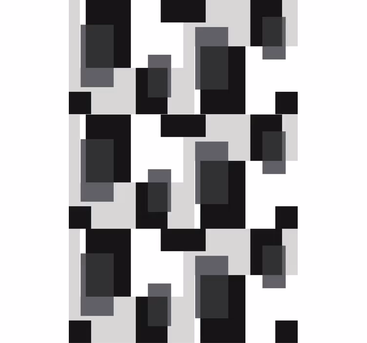 Tapete modern in schwarz-weiß farbblöcken - TenStickers