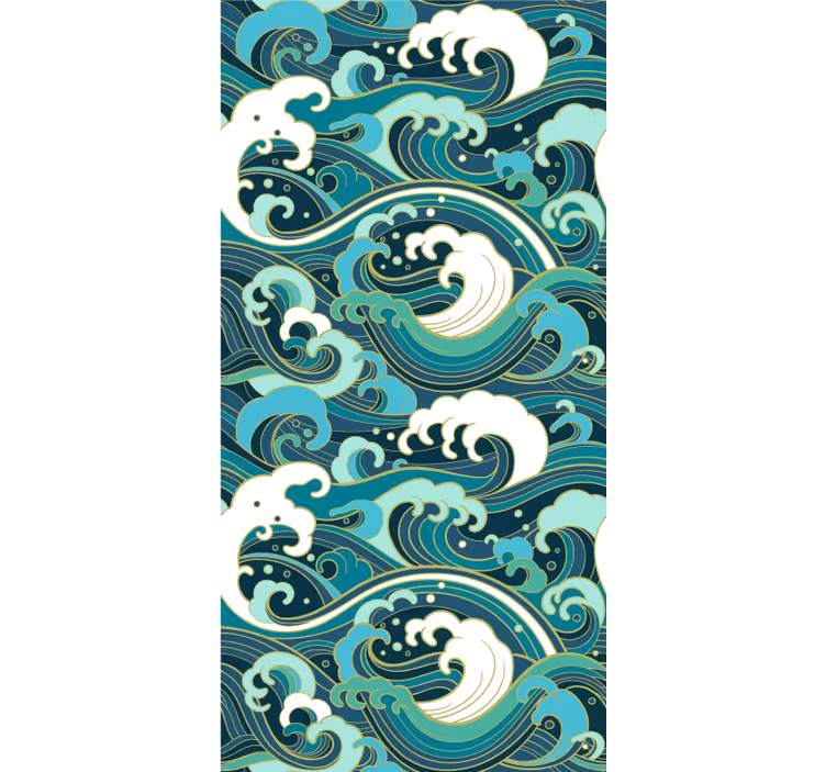Tapete modern große welle im japanischen stil - TenStickers