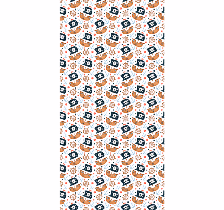 Tapete modern mit niedlichem piratenschiff-muster - TenStickers