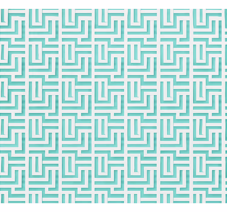 Tapete esszimmer blaue geometrische quadrate - TenStickers