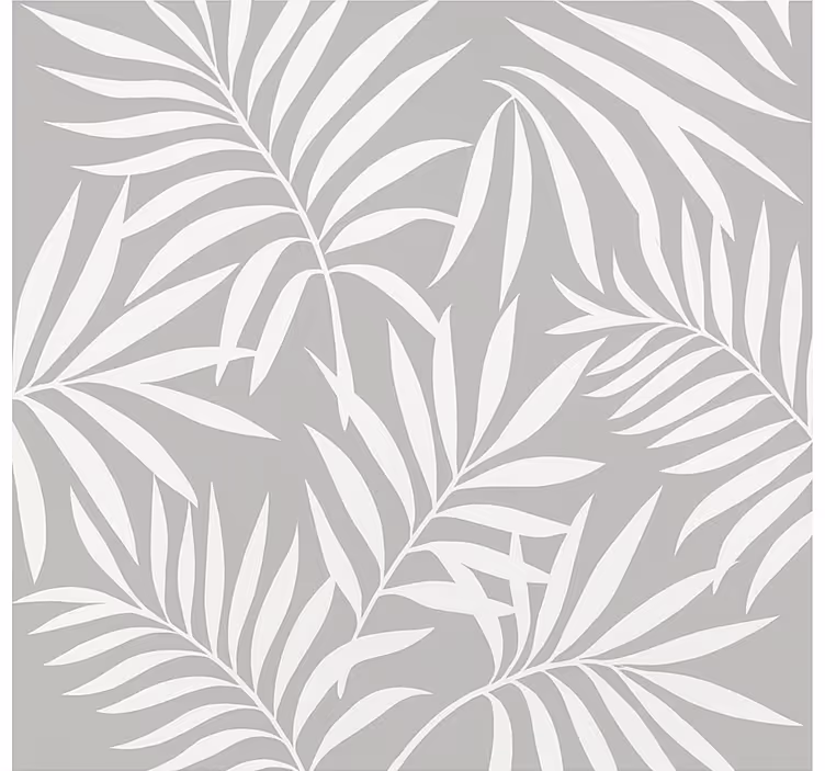 Tapete badezimmer elegante graue blätter - TenStickers
