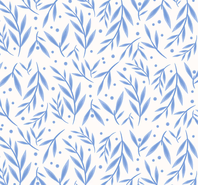 Tapete badezimmer in blau und weiß muster - TenStickers