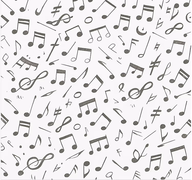 Tapete teenager mit noten-muster - TenStickers