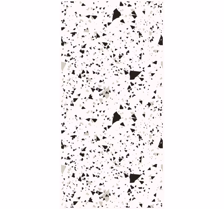 Tapete küche in grau, weiß und schwarz terrazzo - TenStickers