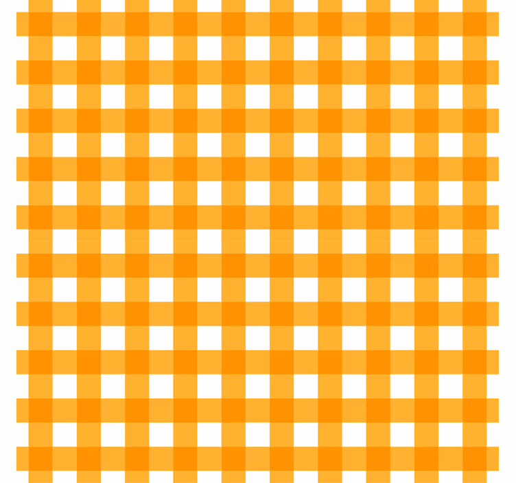 Tapete küche mit orange kariertem muster - TenStickers