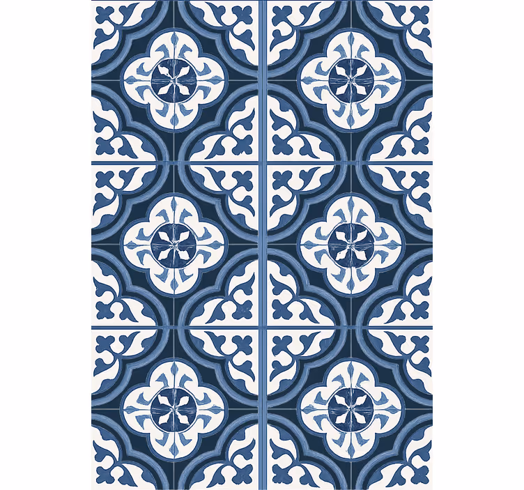 Tapete wohnzimmer blau "majorica" portugiesisch - TenStickers