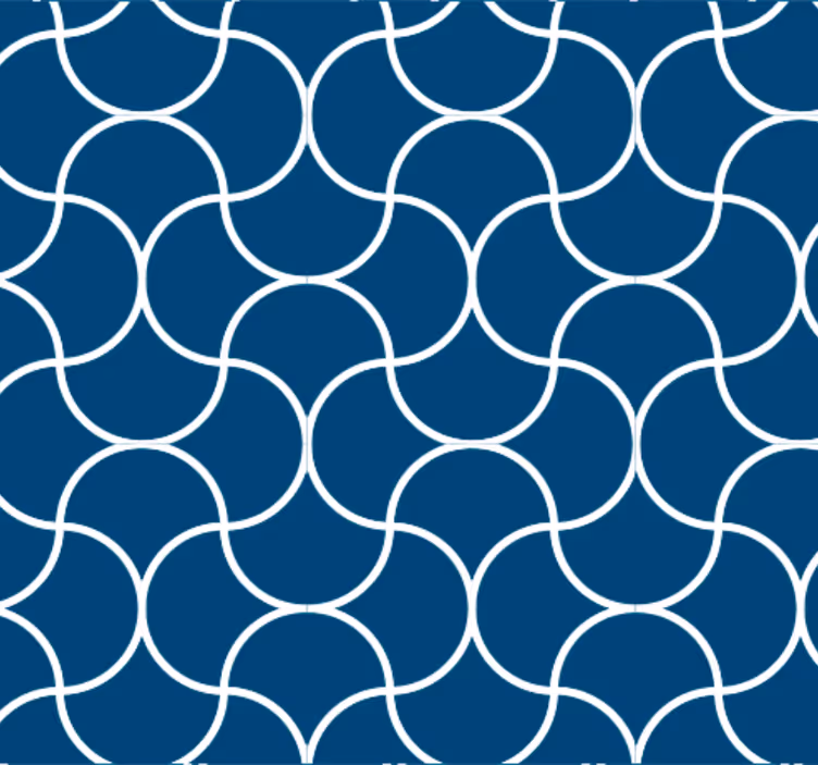 Tapete badezimmer geometrisches wellenmuster - TenStickers